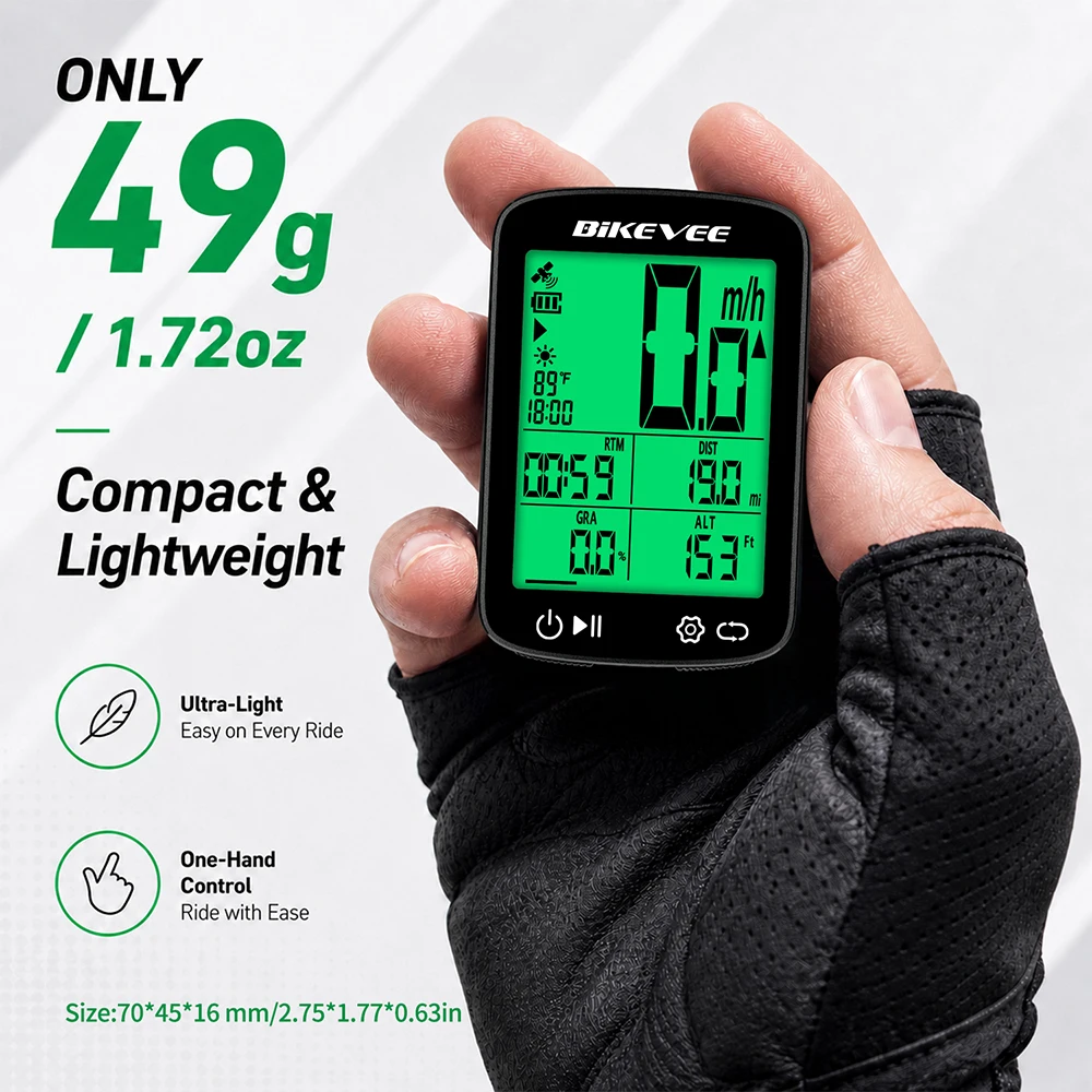Newest Outdoor Cycling GPS Wireless Bicycle Computer USB Rechargeable LCD Digital Display Waterproof Bike Speedometer Odometer