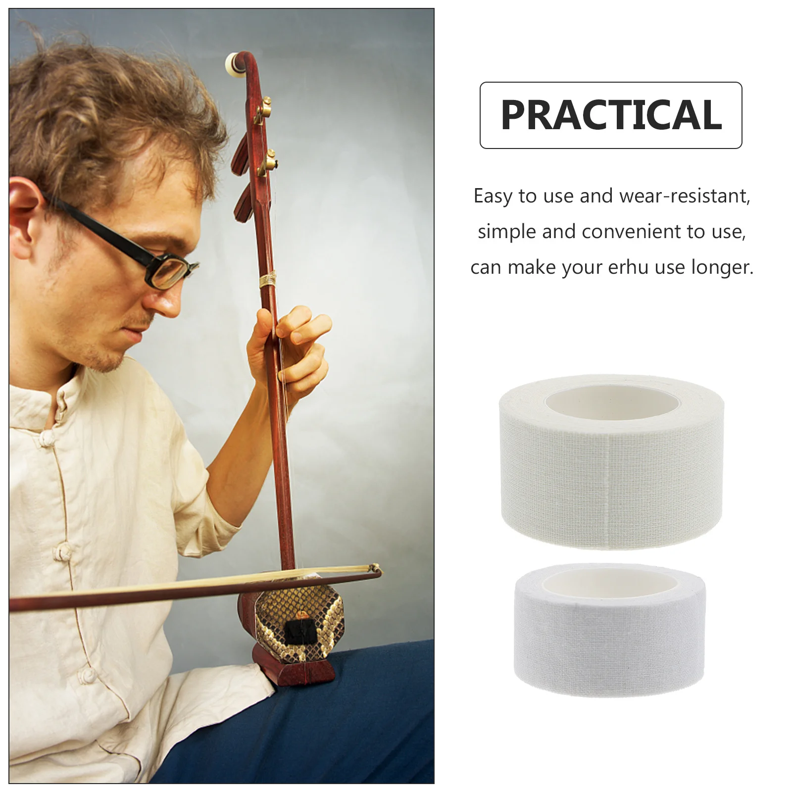 4 Buah Stiker Pelindung Erhu Bantalan Pelindung Bantalan Kapas Alas Anti Benturan Putih untuk