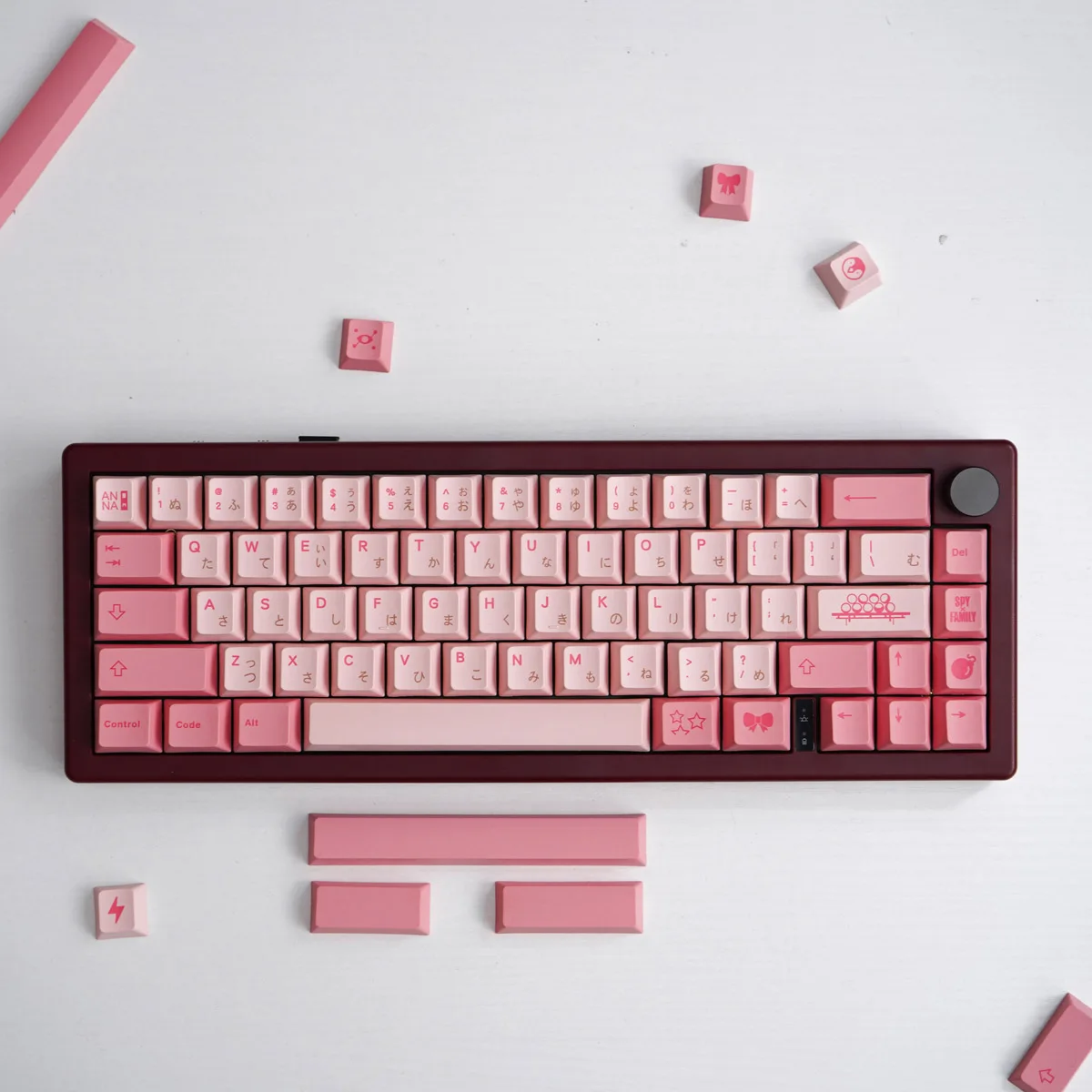 

143 Keys pink Keycaps Dye-Sublimation PBT KeyCaps Japanese layout For Mechanical Keyboard