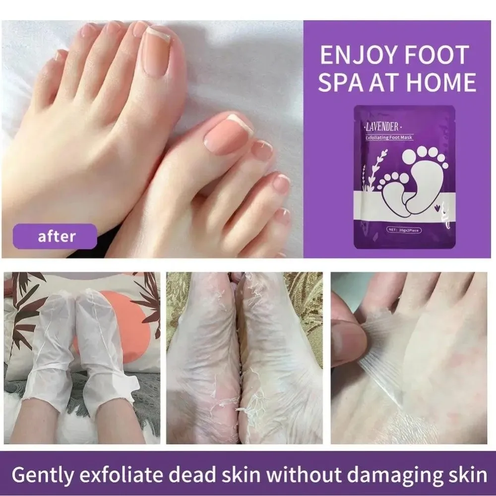 New Lavender Exfoliating Foot Mask Moisturizing Callus Repair Dead Skin Remover Socks Home SPA Care Foot Care Mask