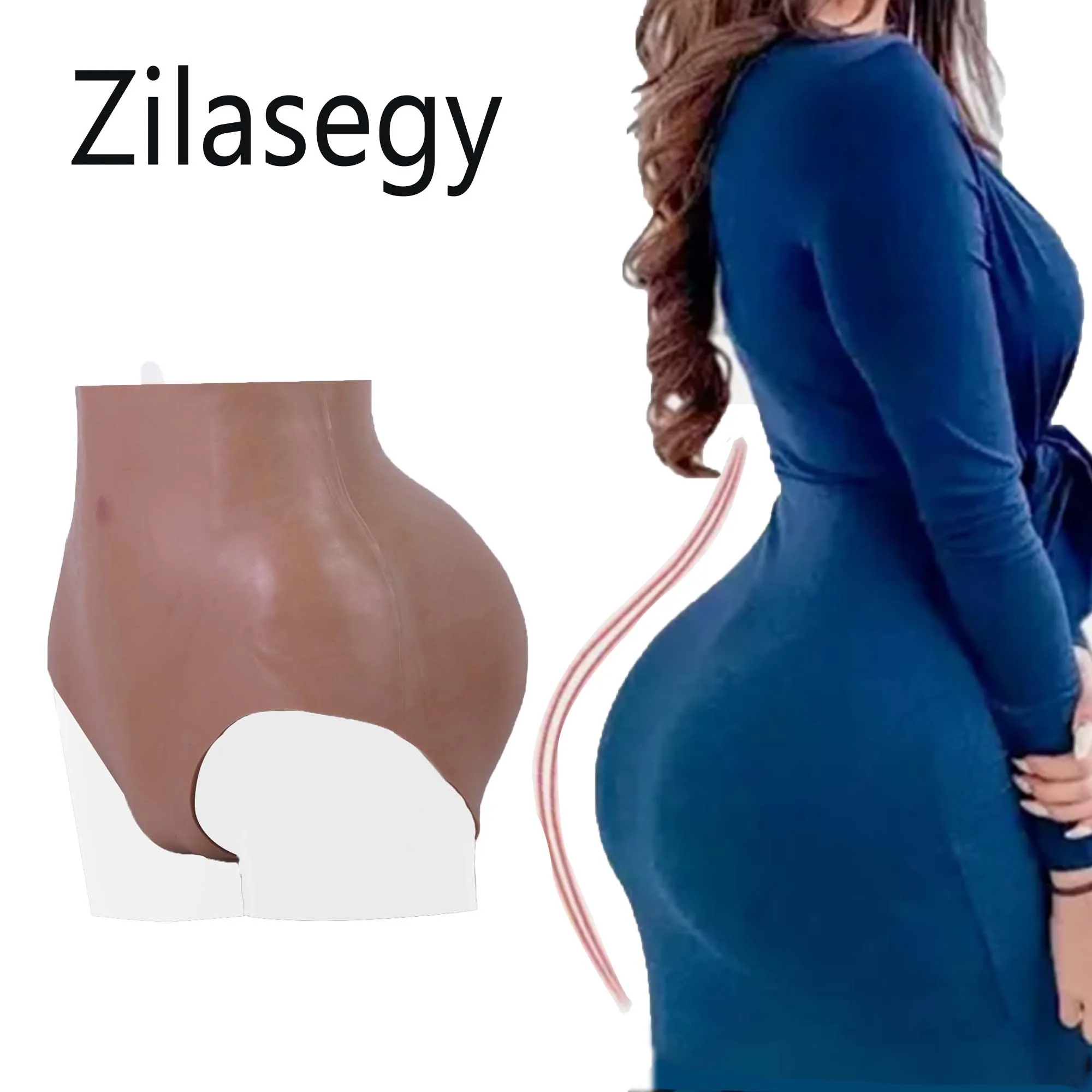 Zilasegy Shaping Sexy Figure Body Shaping Sexy Silicone Hip Pants Fake Ass Sexy Hip Lady Bottom Tights New Silicone Ass