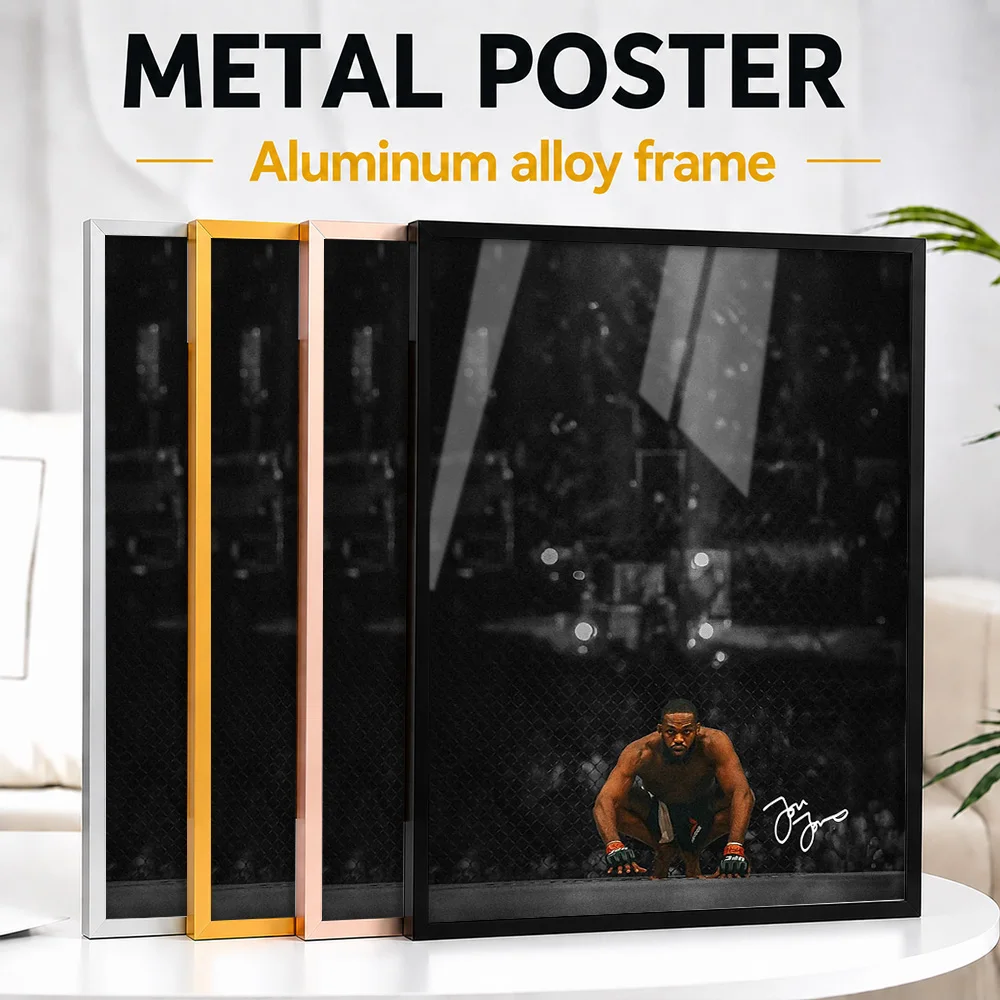 Jon Jones Framed Metal Print Personalized Photo Motivational Training Style Wall Art For Living Room Thoughtful Fighter Gift