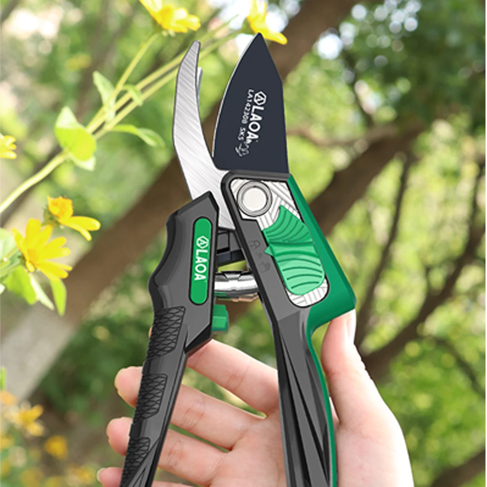 LAOA Garden Trimming Scissors 8 inches and 10 Inches Extended Straight Scissors are labor-saving garden pruning tools