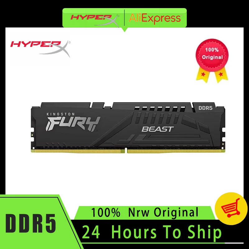 Hyperx FURY Beast DDR5 Memory FURY 5200MHz 5600MHz 6000MHz 16GB 32GB Desktop RAM Memory 288-Pin DIMM Memoria DDR5 100% original