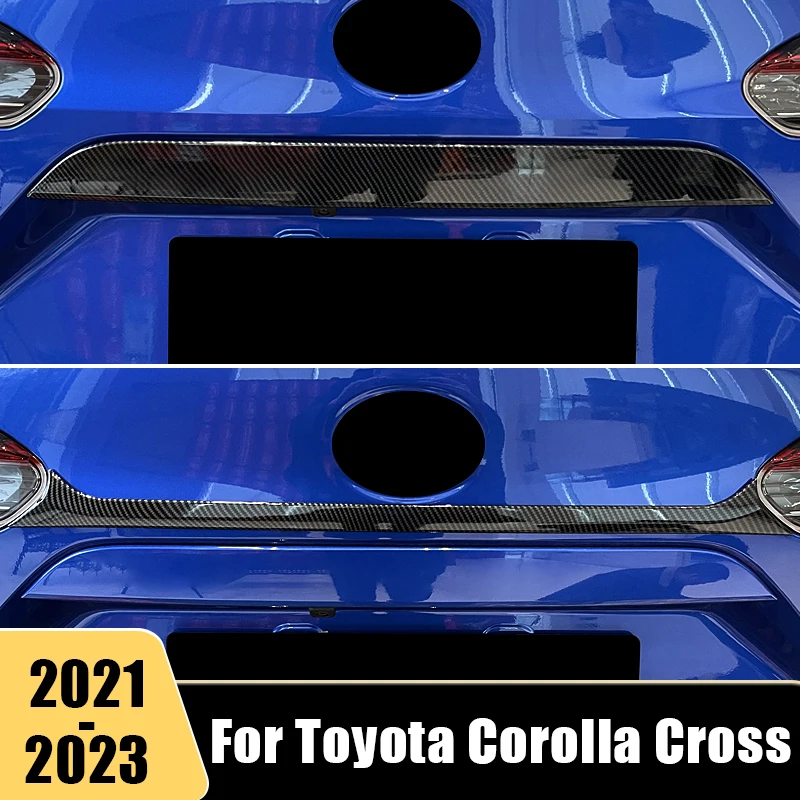 

For Toyota Corolla Cross XG10 2021 2022 2023 Car Rear Trunk Lid Edge Tailgate Boot Upper Cover Trim Strip Stickers Accessories