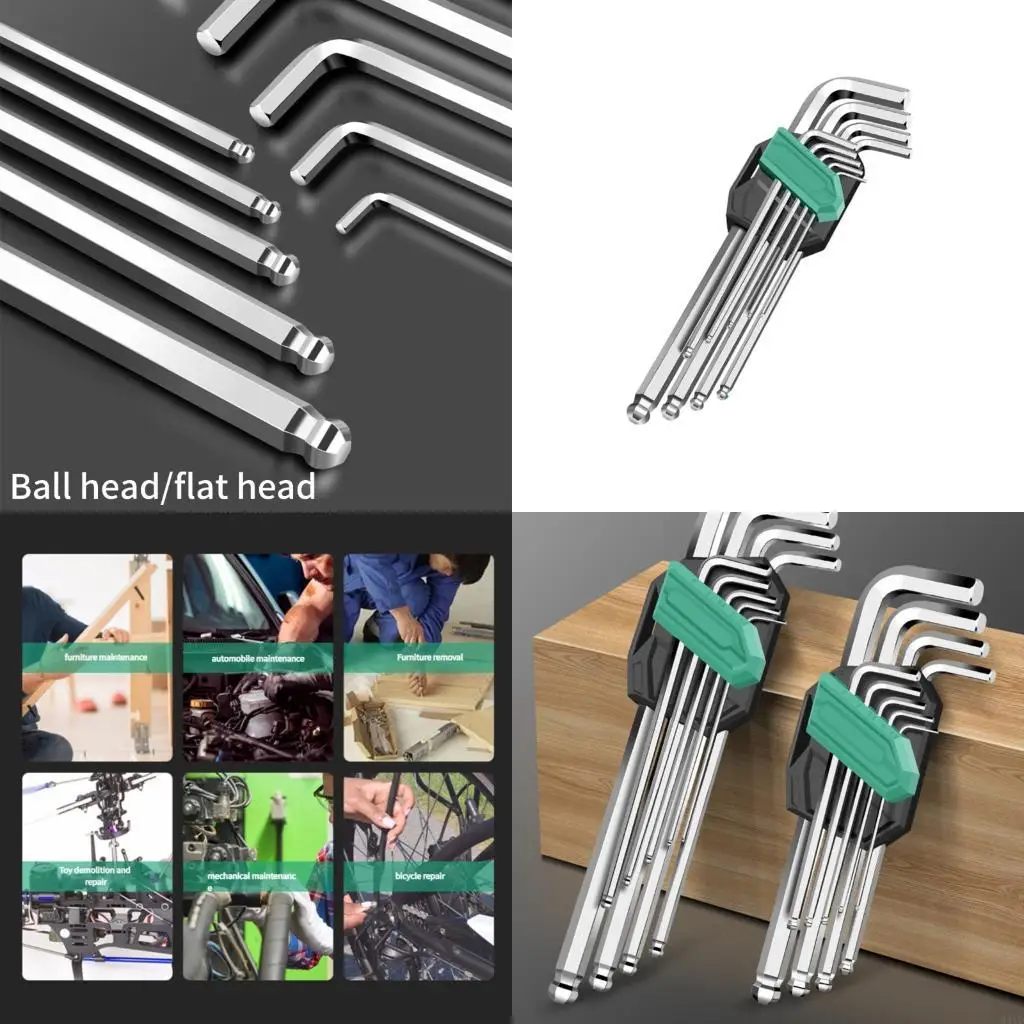 

9pc High Strength Wrench Chromium Steel AntiRust Coating Comfortable Grip M4YD