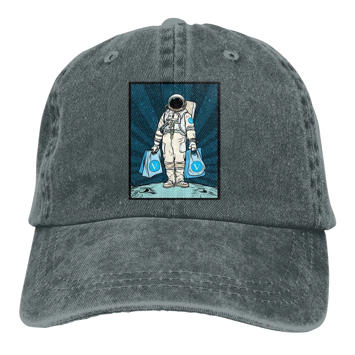 Astronaut Bags Are Full The Baseball Cap Peaked capt Sport Unisex Outdoor Custom VeChain Coin VET Cryptocurrency Hats