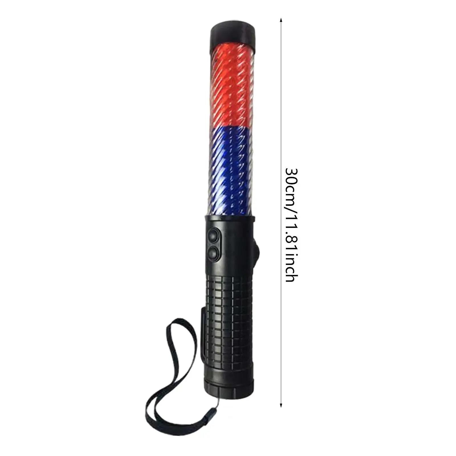 11.81inch LED Traffic Control Stick Multifunctional High Brightness with Lanyard for Airport Parking Road Car Directing Security