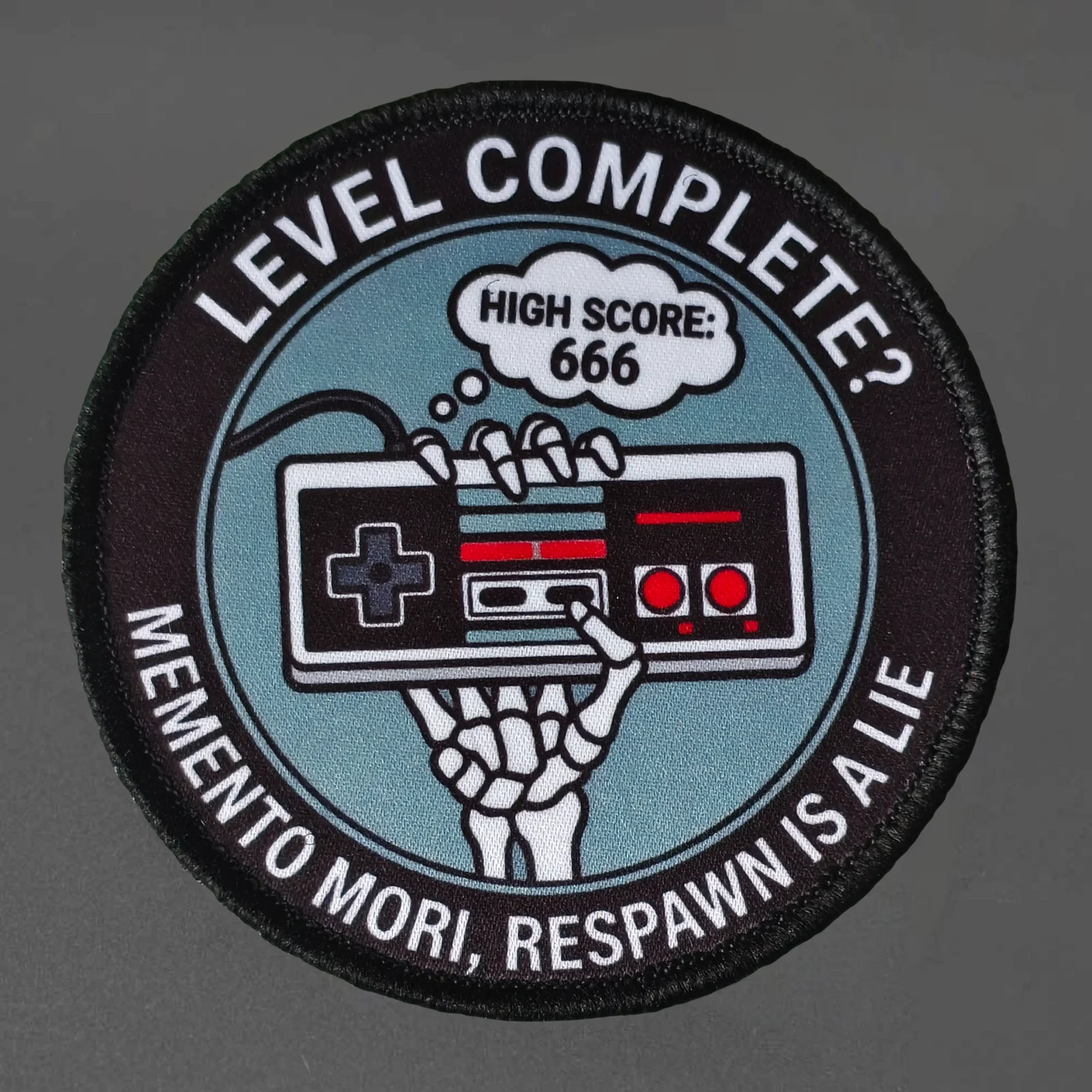End of Challenge Skull Hand Printing Patch Tactical Hook and Loop Badge Backpack Morale Stickers Armband Patches for Clothing