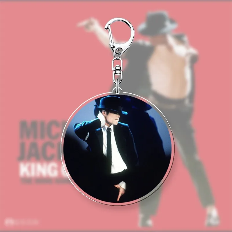 Double-sided Acrylic Keychain, Michael Jackson Pendant