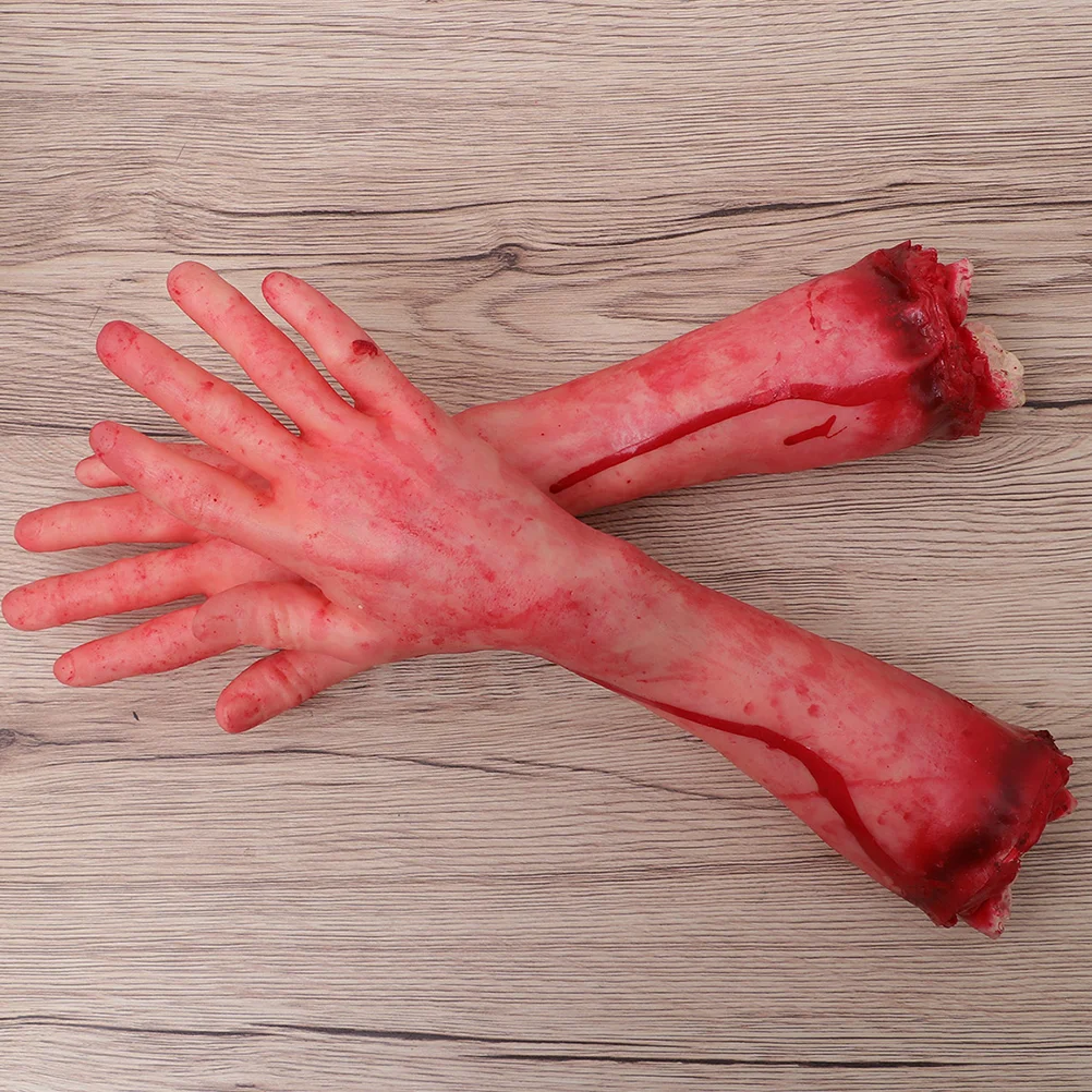 5 Pcs Severed Limbs Props Halloween Scary Decorations Bloody Hand Body Terror Fake Parts