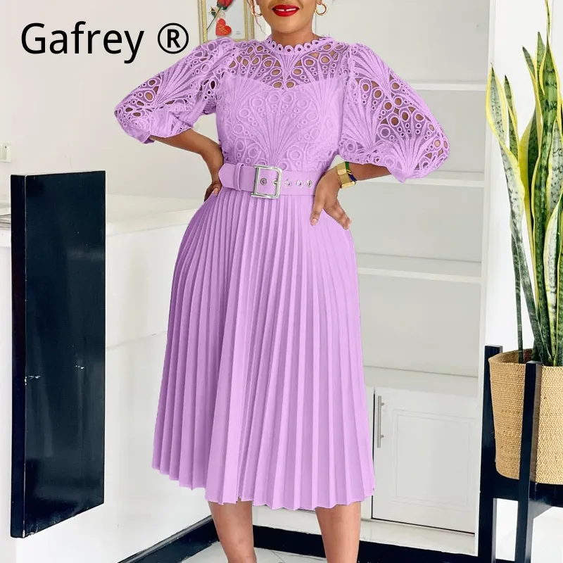 

Новое элегантное женское платье больших размеров (5XL, XL) с кружевом и вышивкой, плиссированное, с эффектом стройности, для торжественных мероприятий и свадеб