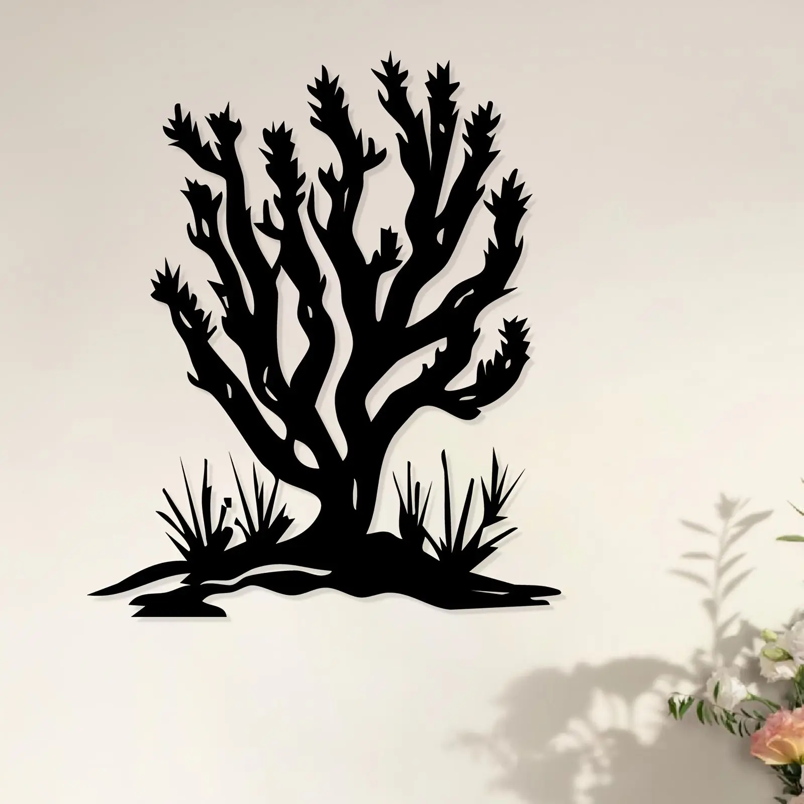 CIFBUY Metal Wall Art Flower Forged Iron Ornament For Home Garden Fence Hanging Decor Display