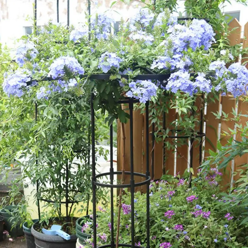 Enrejado de Metal Vertical para jardín, torre de sombrilla, enrejados para plantas de jardín, soporte de vides, poste de escalada