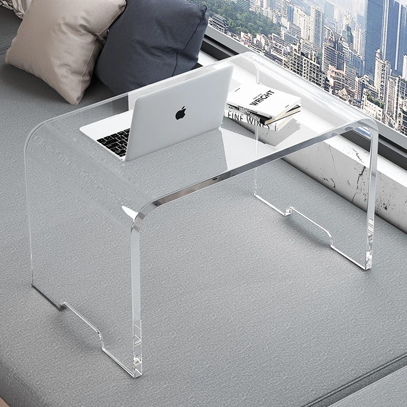 ！@Acrylic Transparent Simple Modern Movable Coffee Table for Home Furniture