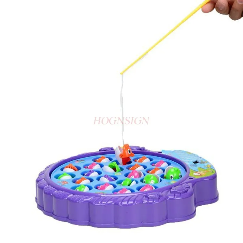 Children's Fishing Toys Large Early Childhood Education Puzzle Electric Rotating Fishing Machine