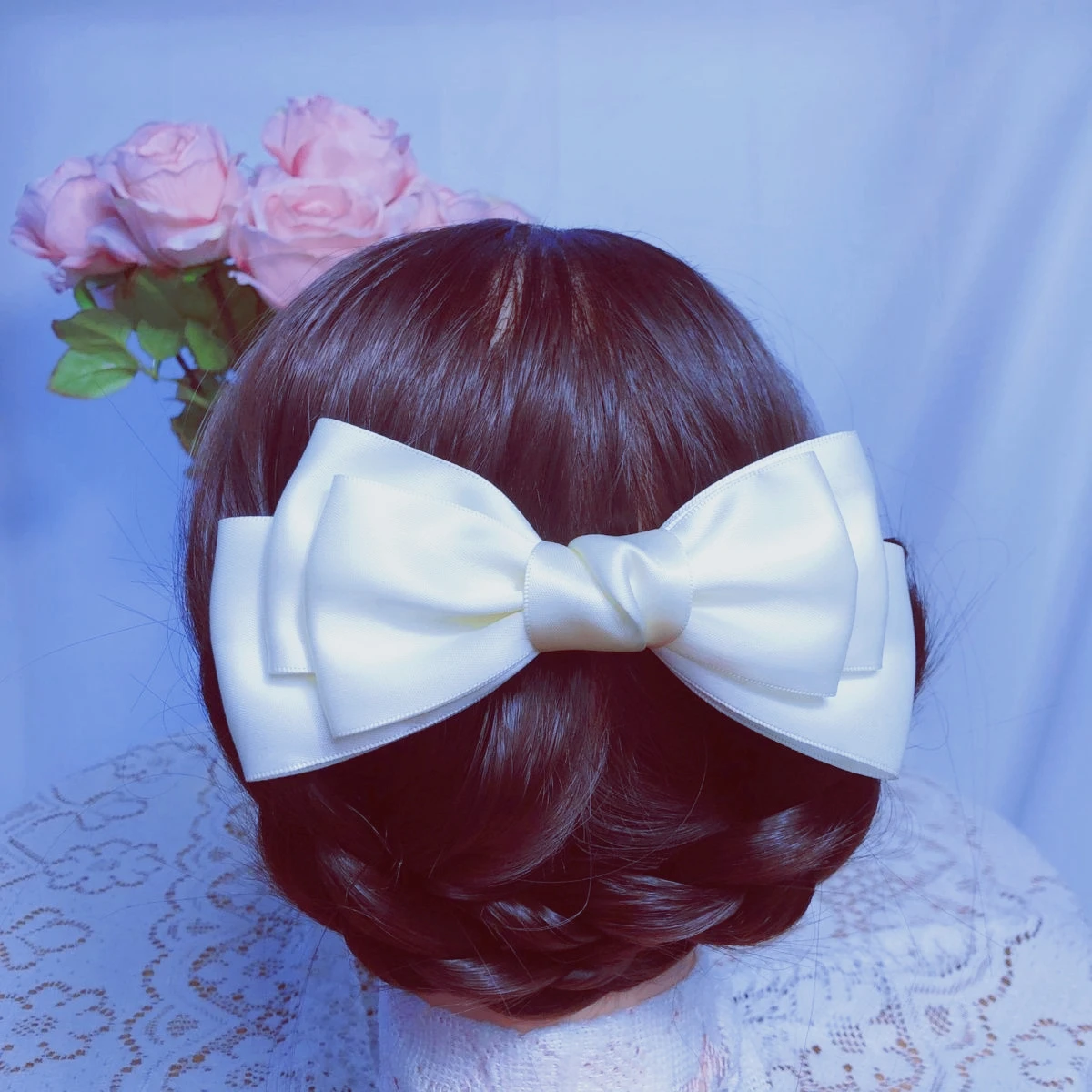 

Заколки для волос с милым белым бантом для подружки невесты, однотонные заколки для волос с большим бантом, заколки для женщин и девочек, вечерние, свадебные аксессуары для волос