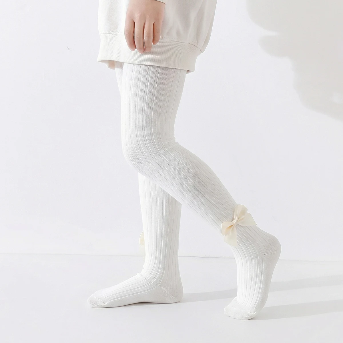4 PCS Baby Girl's Toddler Newborn Kids' Tights – Medium Thickness, Soft and Stretchy for All-Season Comfort