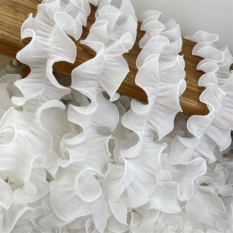 Nastro Di Tulle Plissettato 10m Per Cucito Creativo E Abiti Da Sposa - NICENEEDED