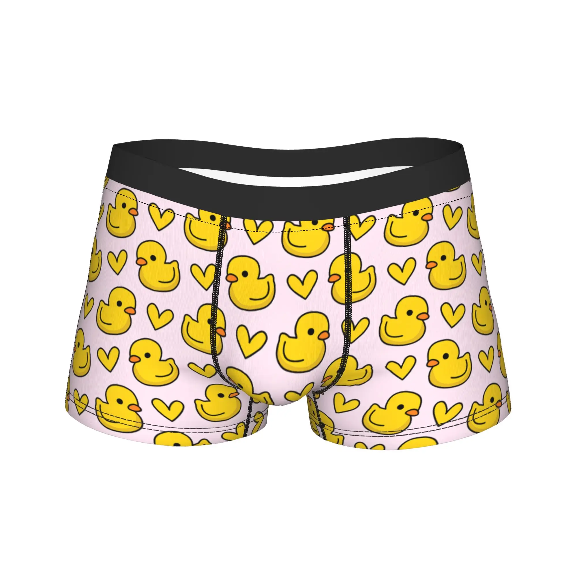 Duck seamless pattern rubber duck Trunk  3D Pouch Underwear High Quality Print Shorts Briefs Soft Trend Men Underpants Plus Size