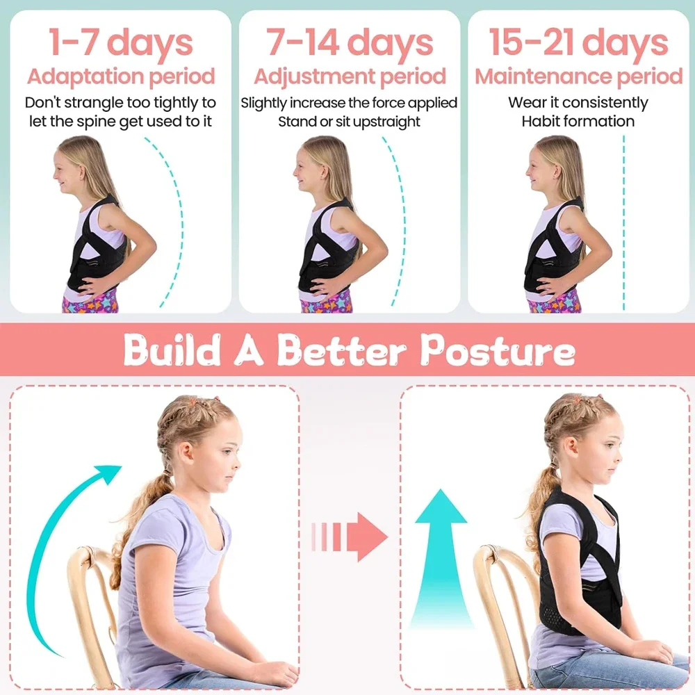 1Pcs Back Brace for Women Men Posture Corrector Improve Posture Lumbar Support Shoulder Lower Upper Back Pain Relief