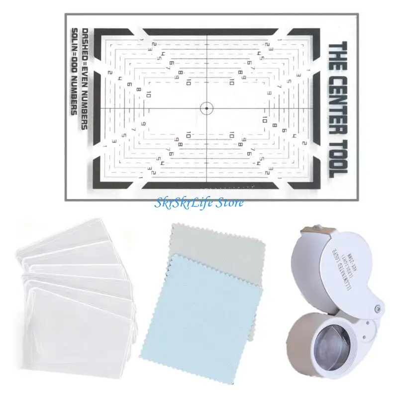 E65E Upgrades Trading Card Review Tool Set with Alignment Board for Resale Sorting