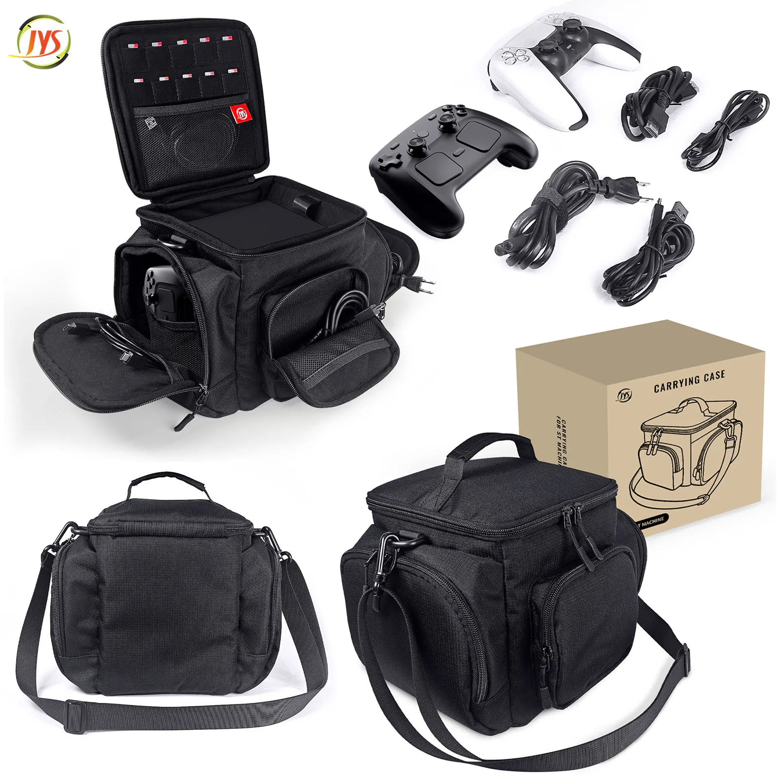 

Multifunctional Storage Bag for Controller Cables with Handle&Shoulder Strap for Steam Machines,Travel Case Large Capacity Bag