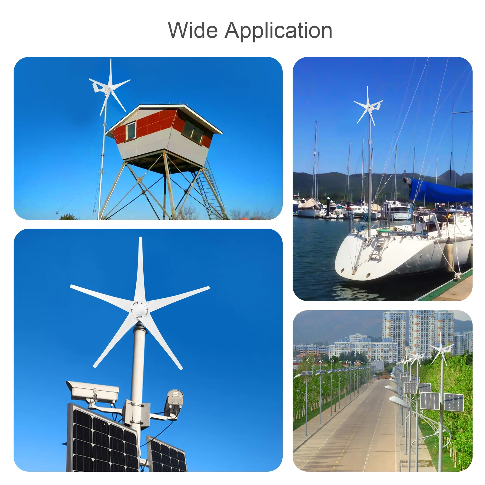 12V 1200W Wind Generator w/ Charger Controller 5 Blades S-Type Minitype Wind Turbine Generator Clear Energy Windmill for home