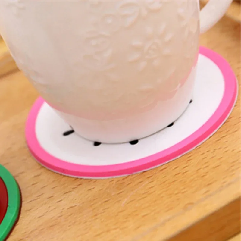 Coaster Fruit Shape Silicone Cup Pad Slip Insulation Pad Cup Mat Pad Hot Drink Holder