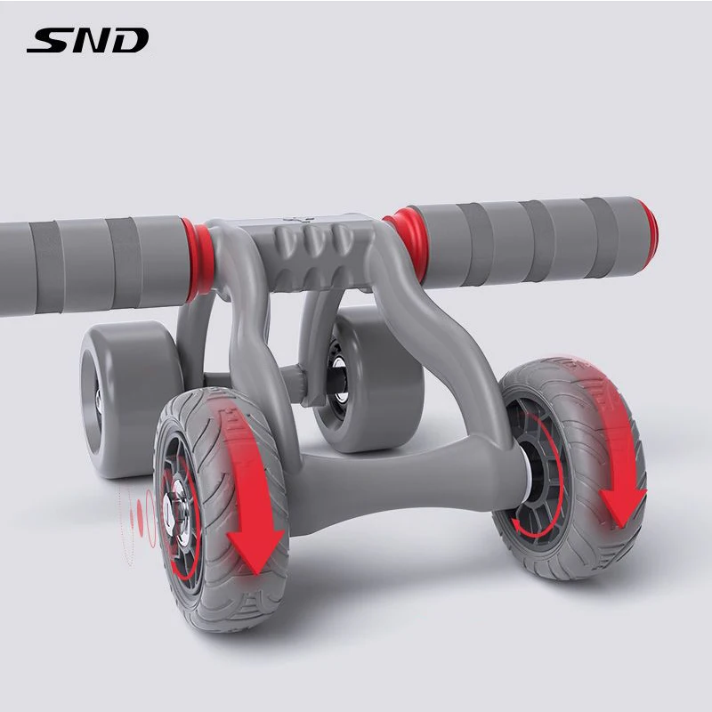 4 Wheels Abdominal Wheel Men Abdominal Fitness Equipment Abdominal Roller Home Thin Belly Mute Weight Loss Device Muscle Trainer