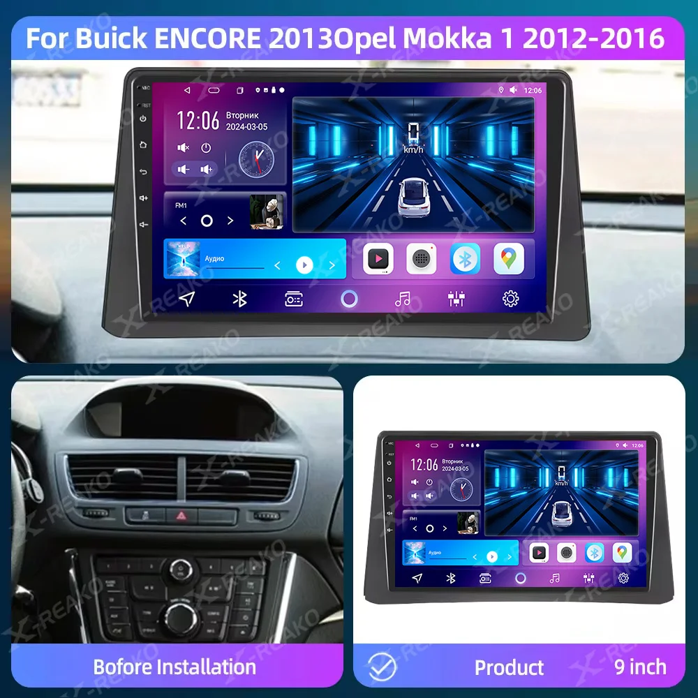 Android 13 Radio For Opel Mokka 1 2012-2016 For Buick ENCORE 2013 Car stereo Multimedia Player Carplay Auto GPS navigation 2DIN