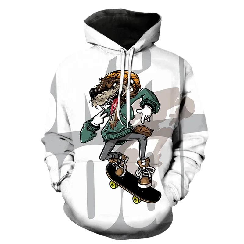 Cartoon Skateboard Pattern Hoodies 3D Printed Unisex Pullovers Hiphop Hoodie Casual Sweatshirts Street Top Tracksuit