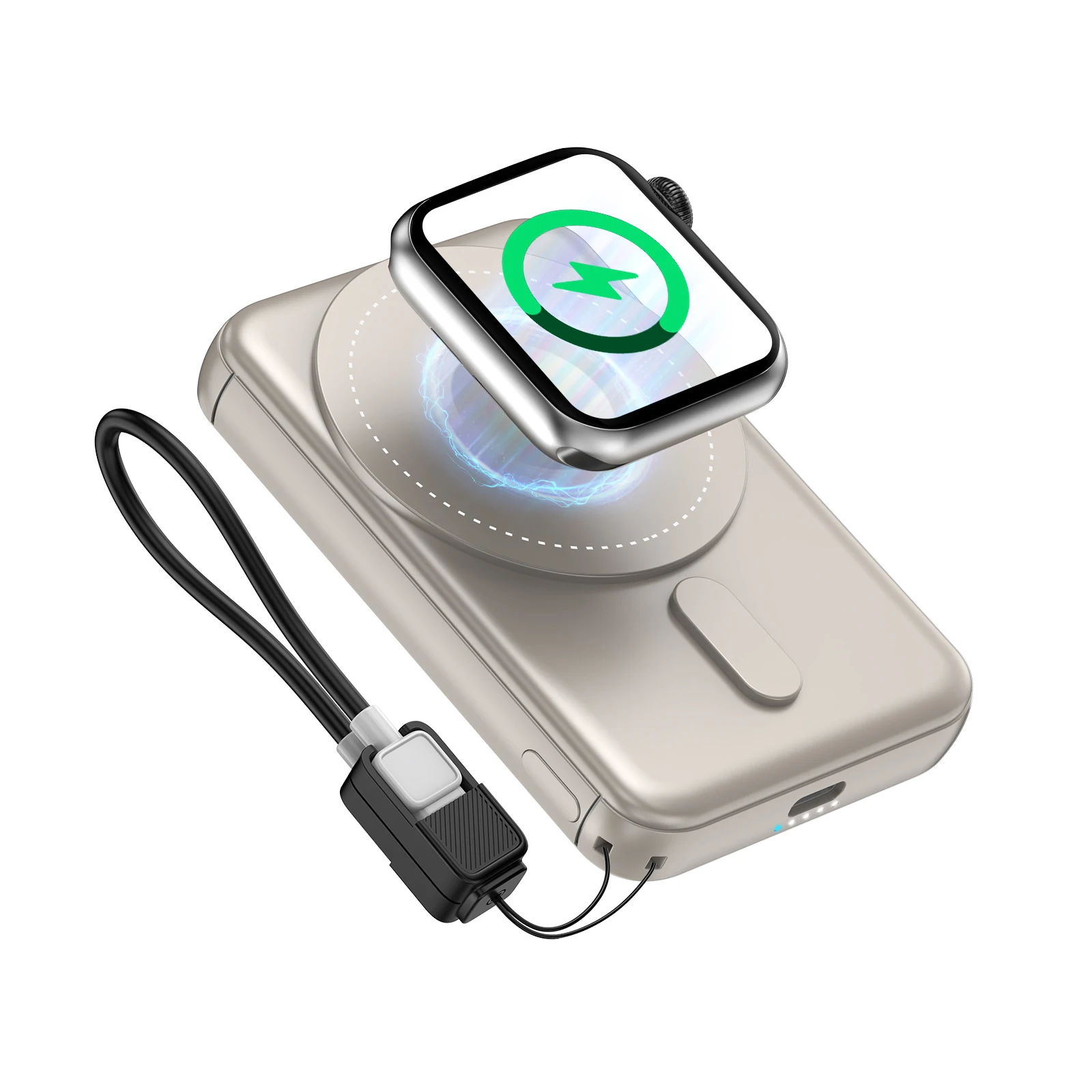 

Магнитное портативное зарядное устройство SIXTHGU, беспроводной внешний аккумулятор 3-в-1 для Magsafe, емкость 5000 мАч, быстрая зарядка PD20W