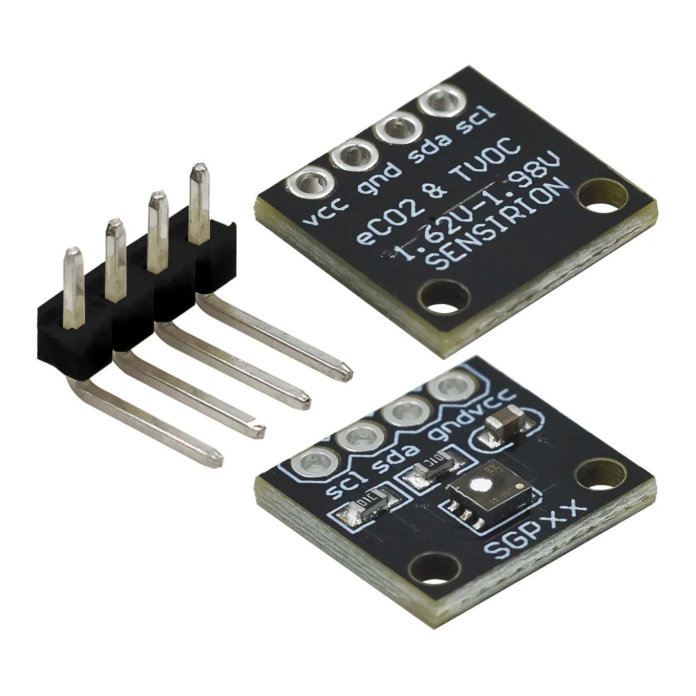 Módulo Sensor de Gás com Medição TVOC e ECO2, SGP30, 41, Qualidade do Ar, formaldeído, Dióxido de Carbono