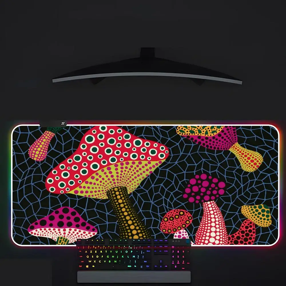 Art Mouse Pad Gamer Luminescence Led Mouse Pad Gaming Table Rgb Deskmat Keyboard Pc Mousepad