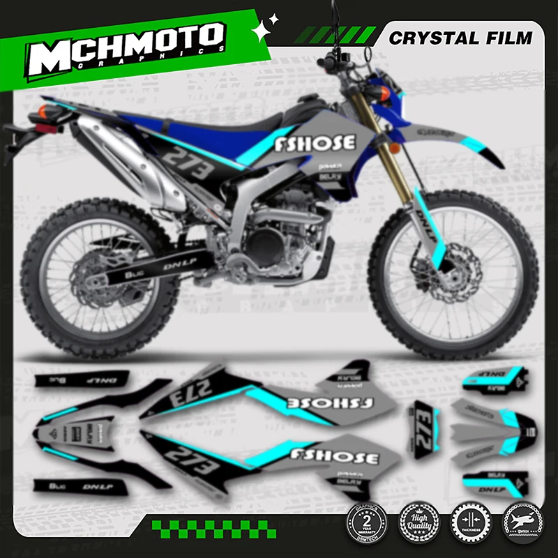 

MCHMFG For YAMAHA 2008-2020 WR250R WR250X Custom Motorcycle Grsphics Background Decal Stickers Kits