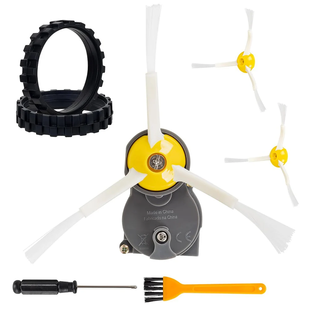 Side Brush Motor Kit With Wheels And Clean Brush Replacement For Roomba 500 600 700 800 900 For I3 I7 For E5 E6 Robot Vacuum