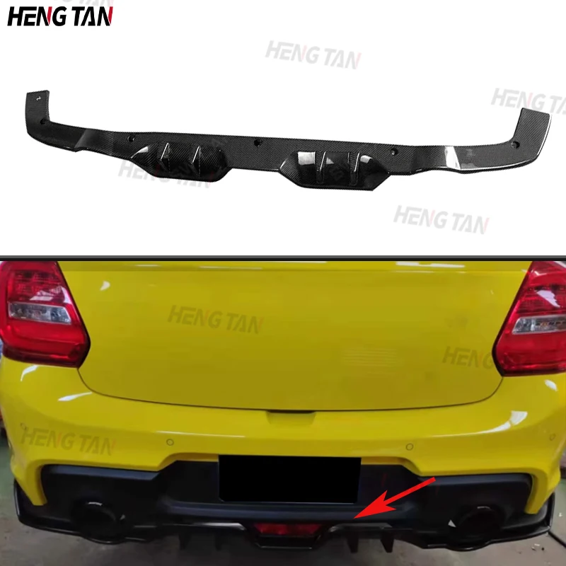 

For Suzuki Swift Sport ZC33S 2018+ Carbon Fiber Car Rear Bumper Lip Diffuser Spoiler Upgrade Car Accessories Body kit