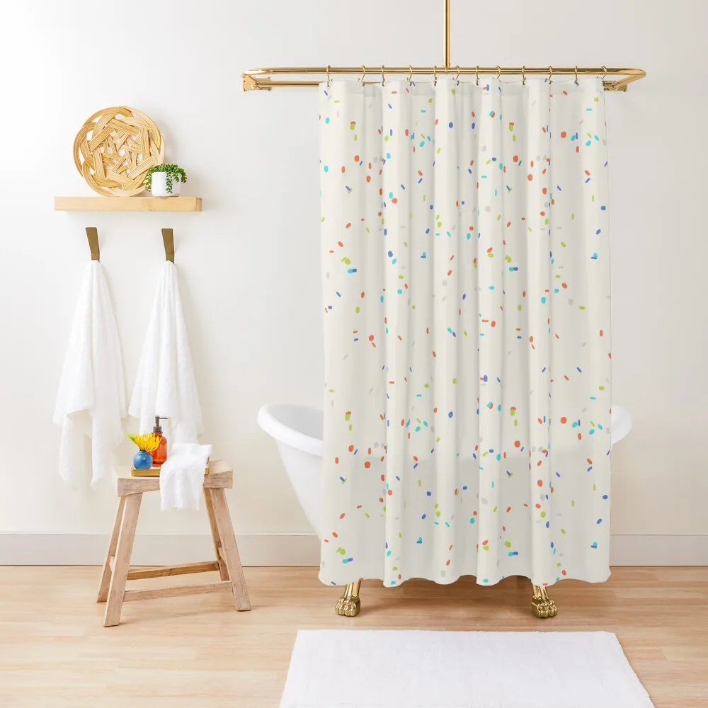 

Bright Colorful Pop of Confetti - Shower Curtain Bathroom Shower Set Window In The Bathroom Curtain