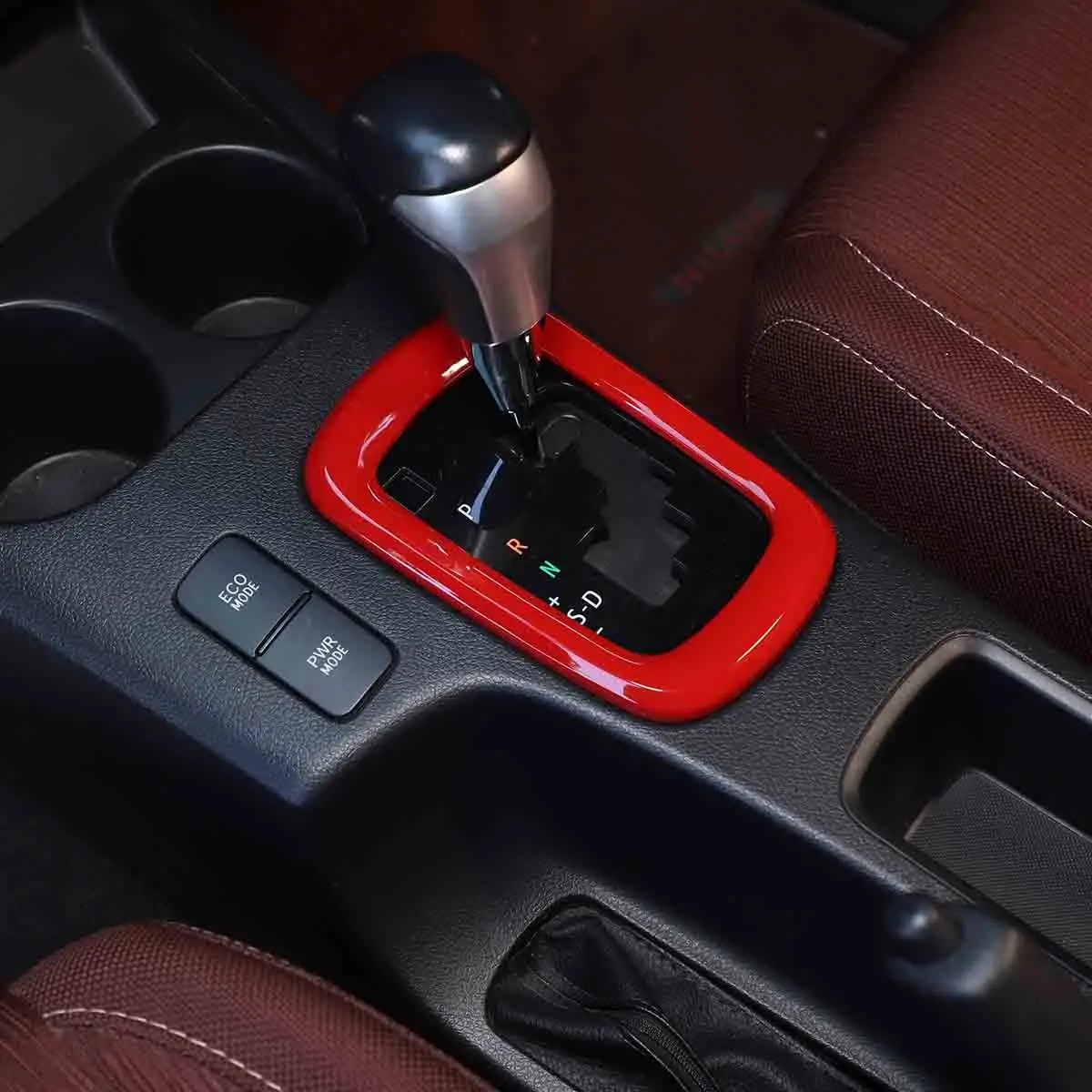 ABS Carbon Fiber Style Car Center Console Gear Shift Frame Cover Trim Sticker For Toyota Hilux 2015-2022 Interior Accessories