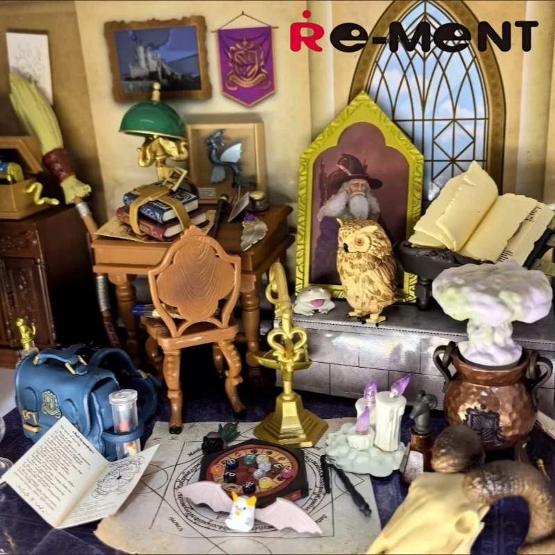 Re-ment One Day at Magic School Casa da gioco in miniatura Scatola cieca Modello da collezione Giocattolo in stock Regalo di Natale di compleanno