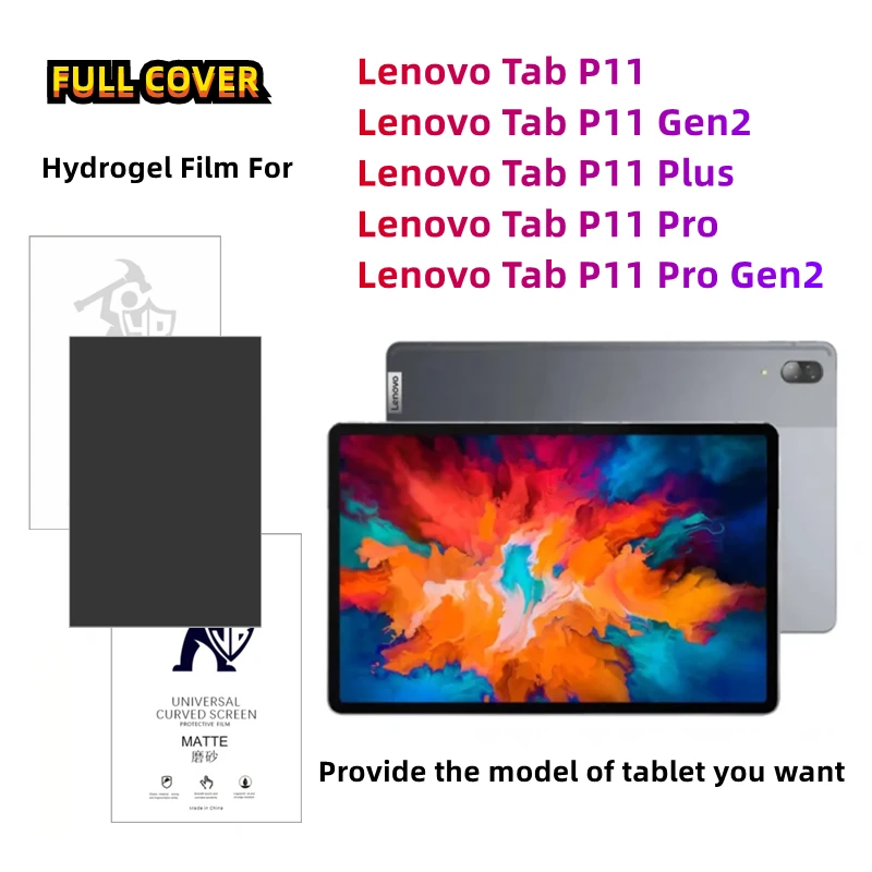 2pcs Matte Hydrogel Film For Lenovo Tab P11 Pro/P11pro Gen2 
