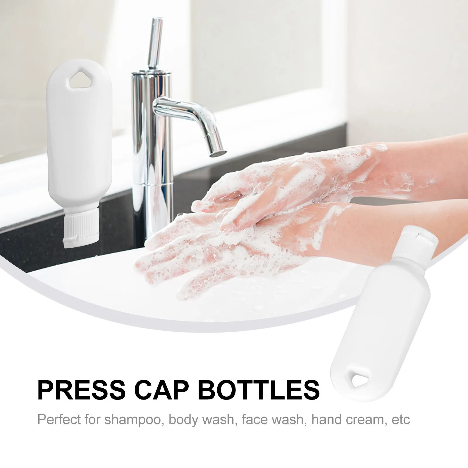 

10pcs 30Ml Plastic Bottles For Travel Refillable Hdpe Press Containers For Shampoo Body Wash Face Lotion Portable Liquid