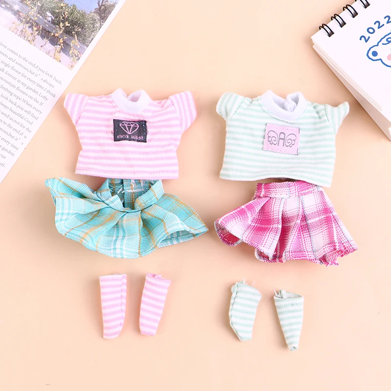 1/8 Accessories Suit Dress Skirt Hoodie Shoes Dressup For Girl Clothes For dolls 16 cm Bjd OB11 Doll Clothes Hat T-shirt Short 