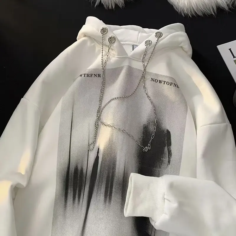 

2025 Autumn Harajuku Hooded Hoodie Women's Clothing Y2k Streetwear Korean Fashion Loose Women's Hoodie Top Sweatshirt Pullover