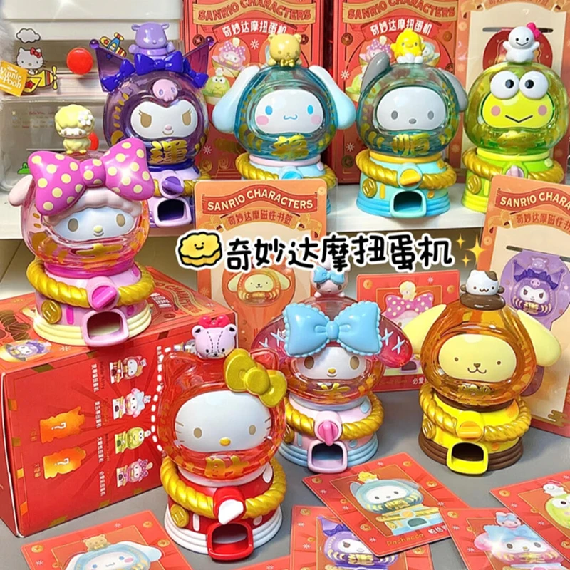 

Sanrio Wonderful Dharma Egg Twisting Machine Series Blind Box Melody Kuromi Cinnamoroll Anime Figure Mini Doll Surprise Bag Toys