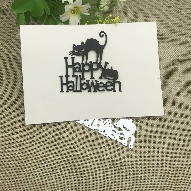 

Halloween Metal cutting dies mold Round hole label tag Scrapbook paper craft knife mould blade punch stencils dies