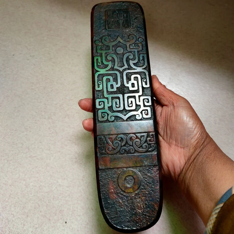 Jade Antique Xiuyan Jade Vintage Crafts Han Dynasty Jade Court Board Token Jade Gui Sacrifice Gift Ornaments