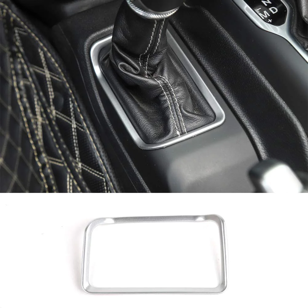 Car Four-Wheel Drive Gear Shift Panel Cover Trim for 2019 Jeep Wrangler JL, Gear Shift Panel Decorative Cover(Silver)