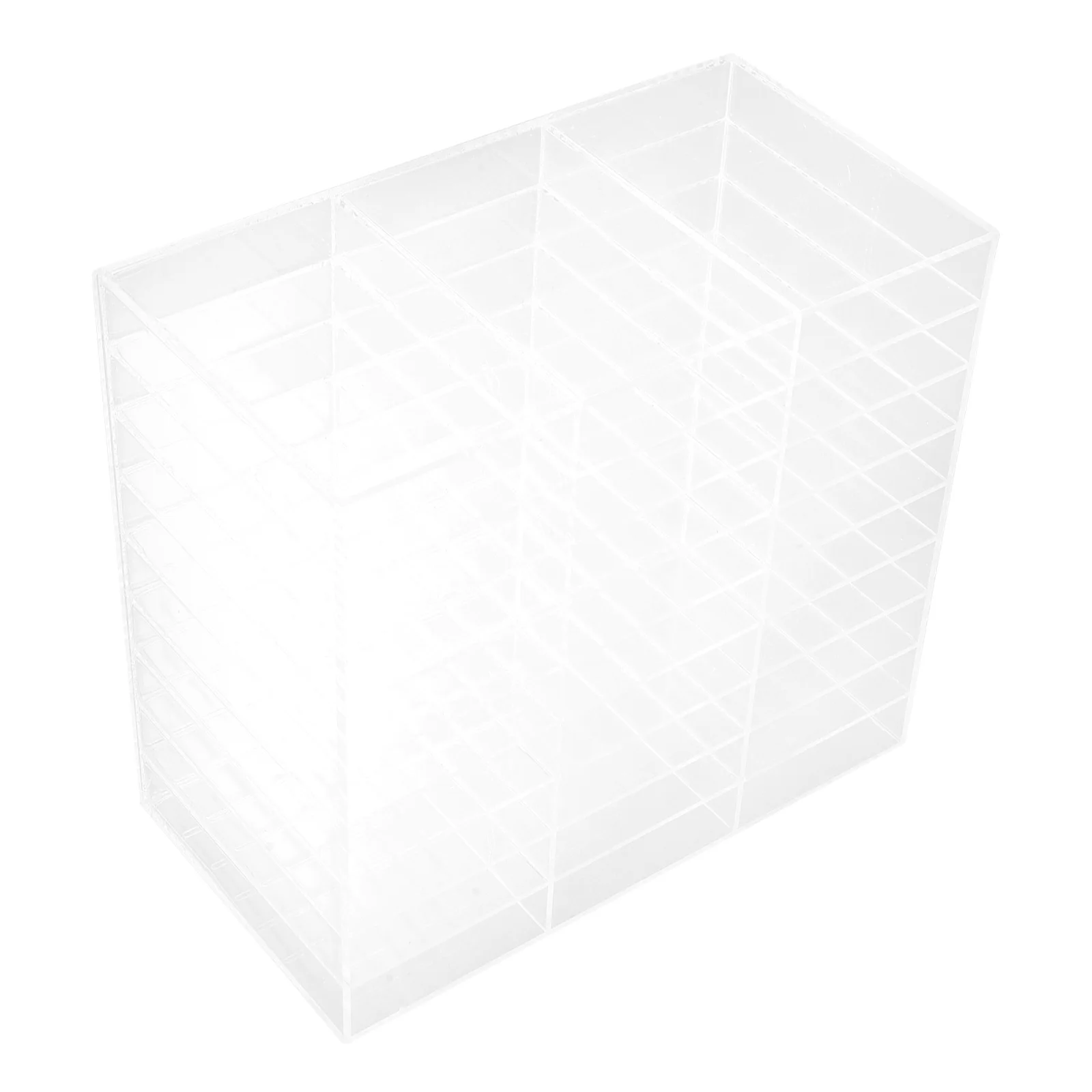 

Acrylic Pen Holder Marker Organizer 2 Layers 5 Rows Storage for 40 Pens Desk Multifunctional Transparent Student